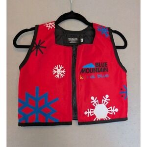 Kinderlift Training Ski Vest Kid's Small Winter Outdoor Safety Blue Mountain